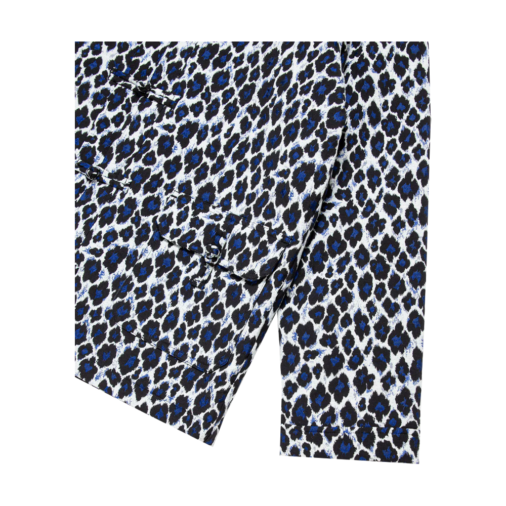 CLOT BLUE LEOPARD CHINESE PADDED JACKET - BLUE