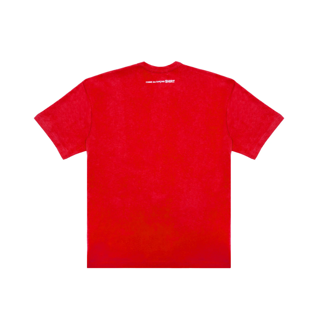 Comme Des Garçons SHIRT Men Logo Oversized SS Tee - Red - FK-T015-051-3