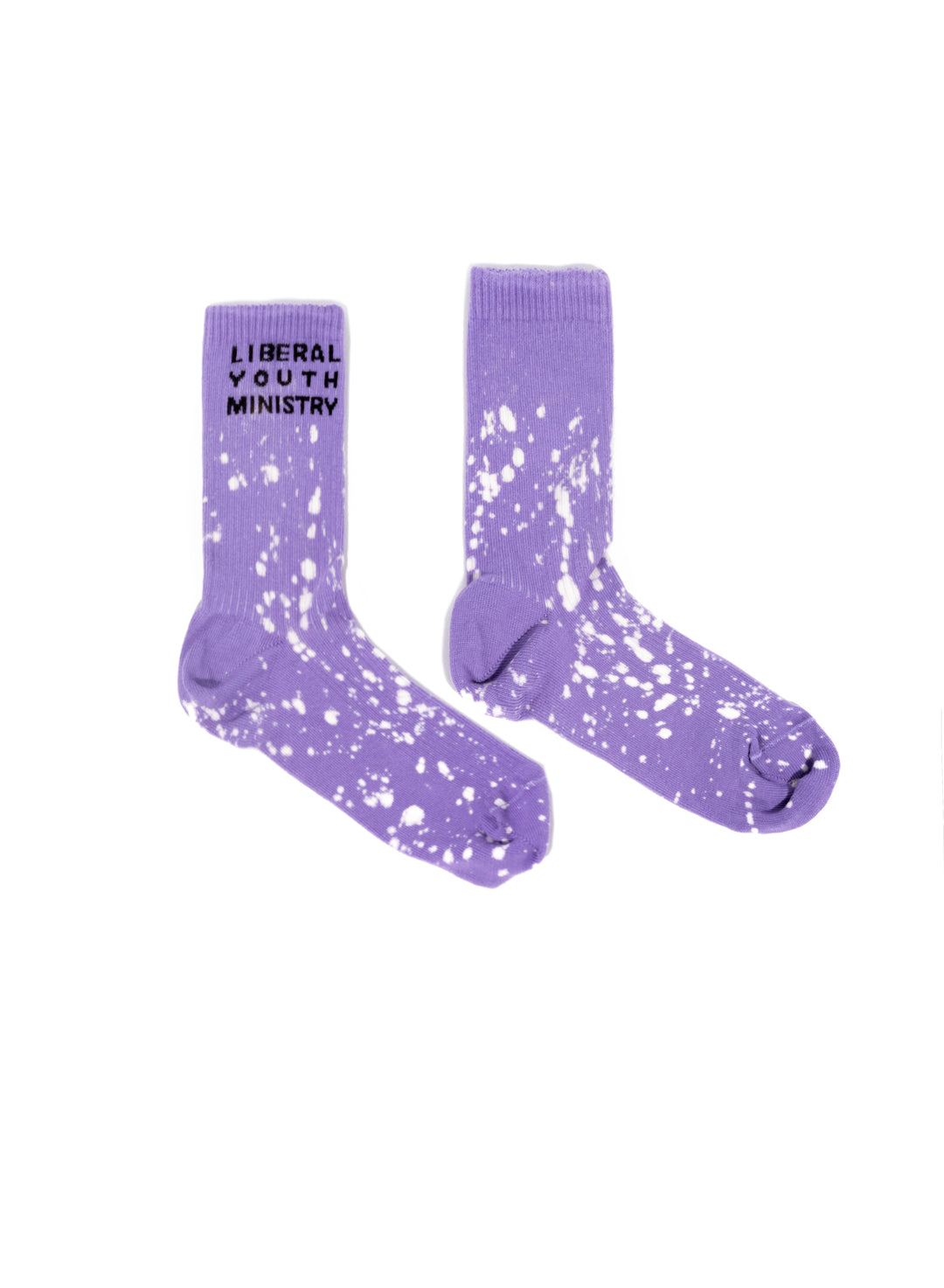 Unisex Bleach Socks Knit - Lilac 2