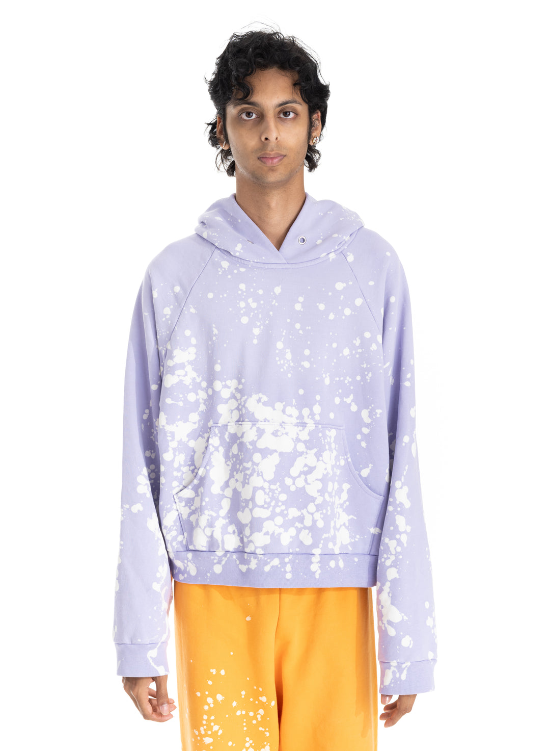 Unisex Bleached Hoodie Knit - Lilac 2