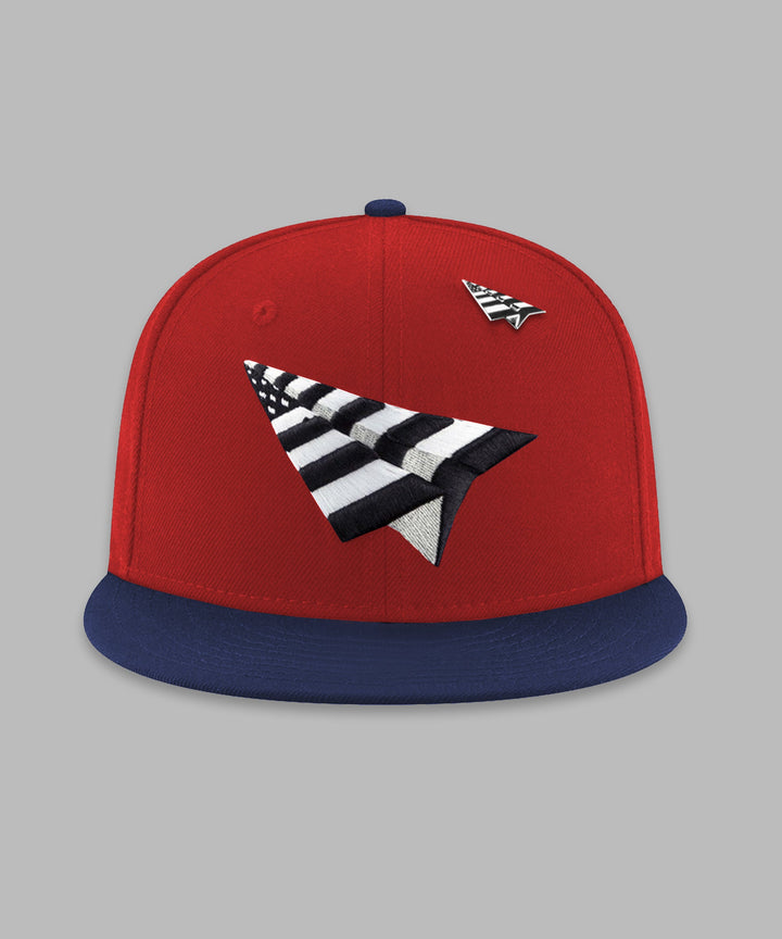 Paper Planes Global Warning Dominican Republic Crown Snapback Classic Fit - Scarlet