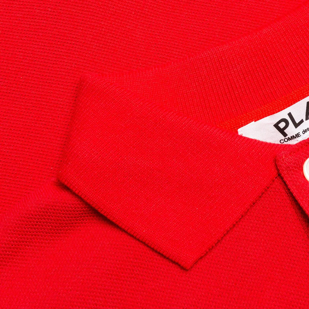 Comme Des Garcons Kids For Children Polo Shirt - Red - AZ-T505-100-4