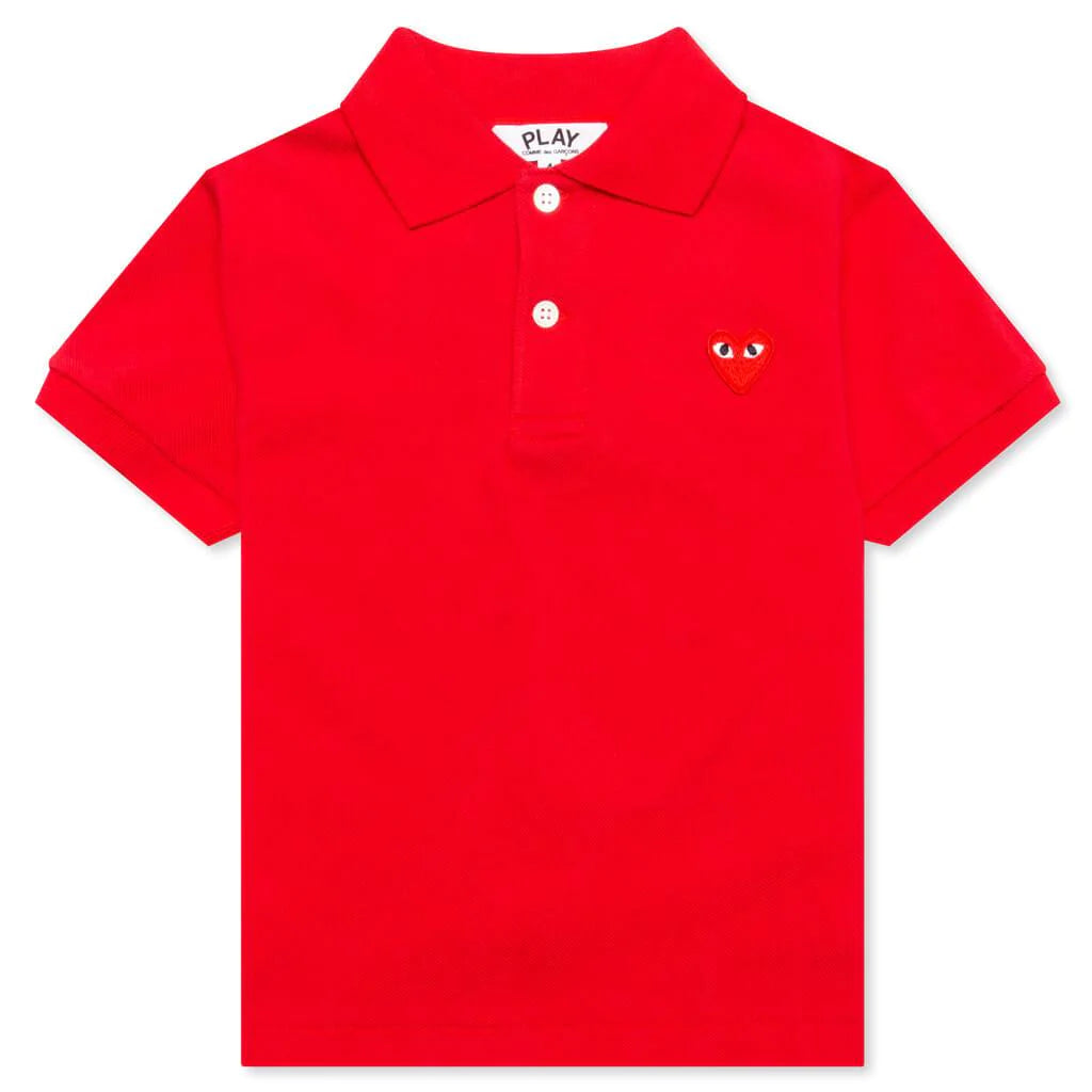Comme Des Garcons Kids For Children Polo Shirt - Red - AZ-T505-100-4