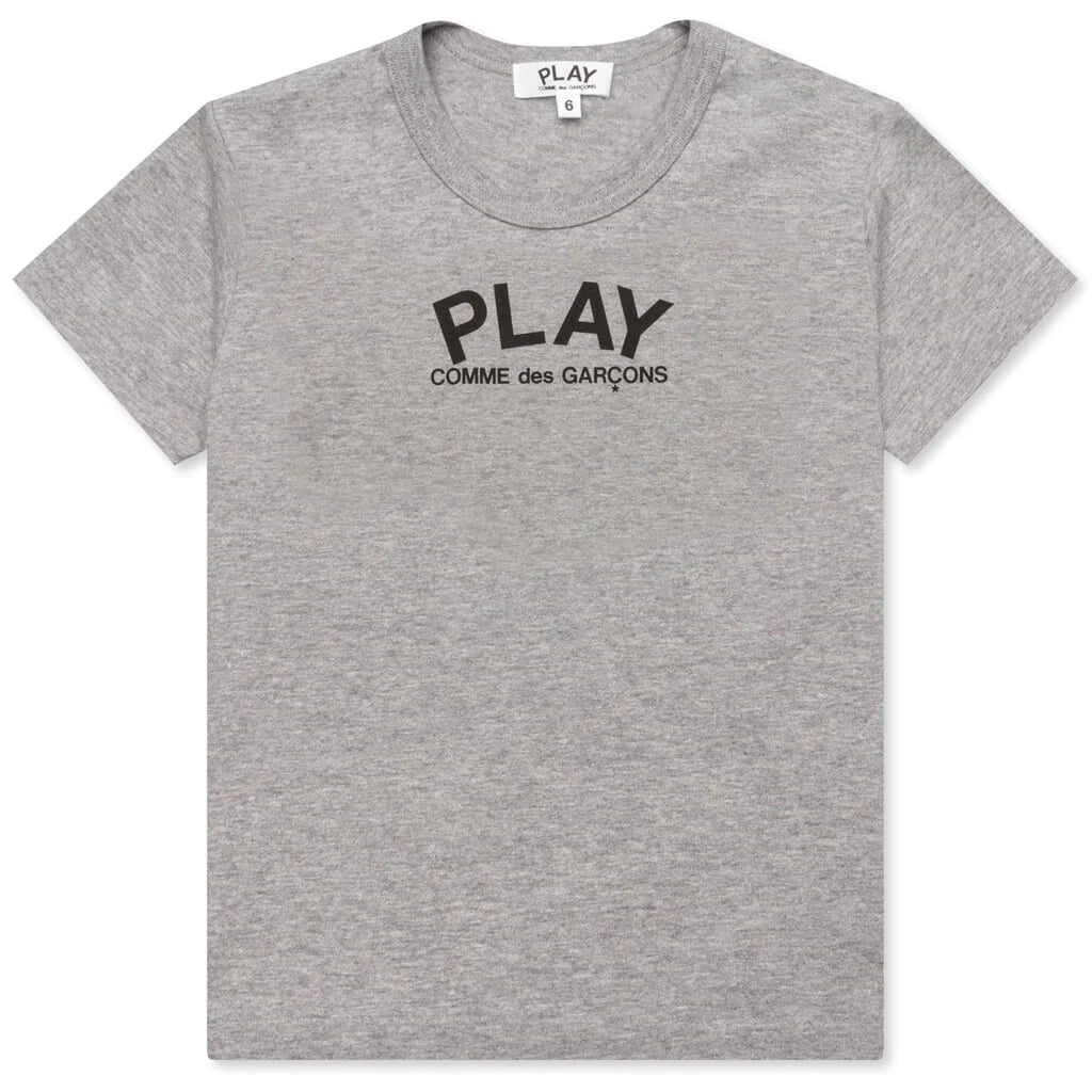 COMME DES GARCONS PLAY For Children Small Text T-Shirt - Grey - AZ-T571-100-1