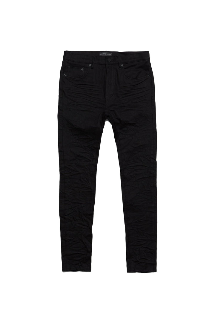Purple Brand P001 Low Rise Skinny Jeans - Black Raw