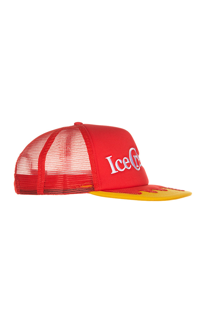 ICECREAM vision trucker hat - rococco red