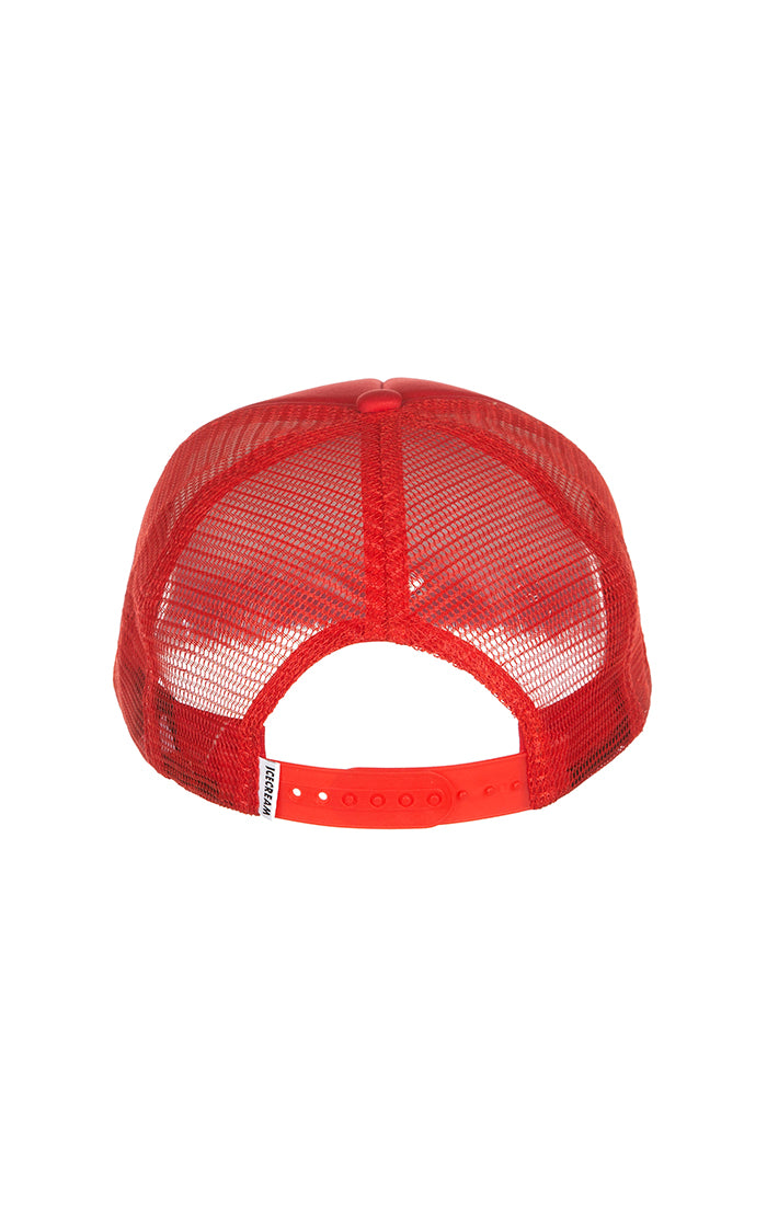 ICECREAM vision trucker hat - rococco red